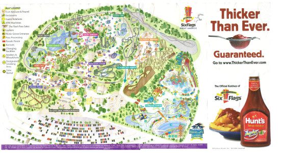 Six Flags Great America Map 2005