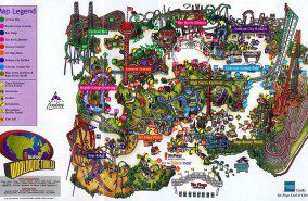 Six Flags Magic Mountain Map 2001