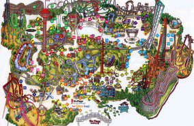 Six Flags Magic Mountain Map 2003