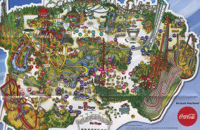 Six Flags Magic Mountain Map 2008
