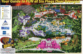Six Flags Over Georgia Map 2002