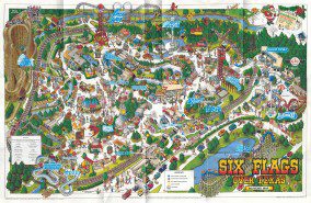 Six Flags Over Texas Map 1991