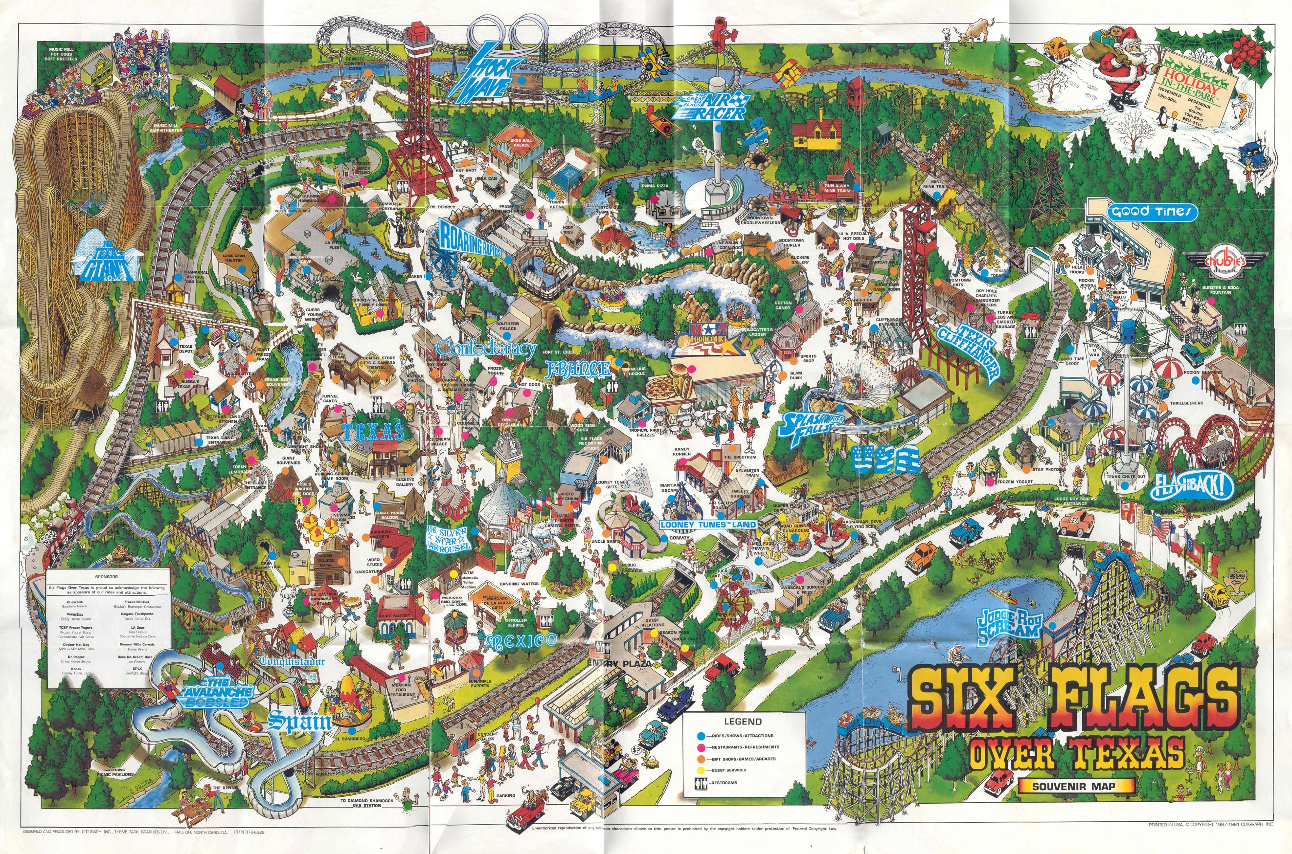 Theme Park Brochures Six Flags Over Texas Theme Park Brochures