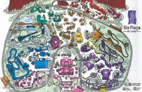 Six Flags St. Louis Map 1997