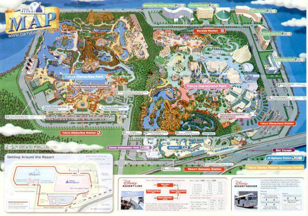 Tokyo Disneyland/DisneySea Map 2002