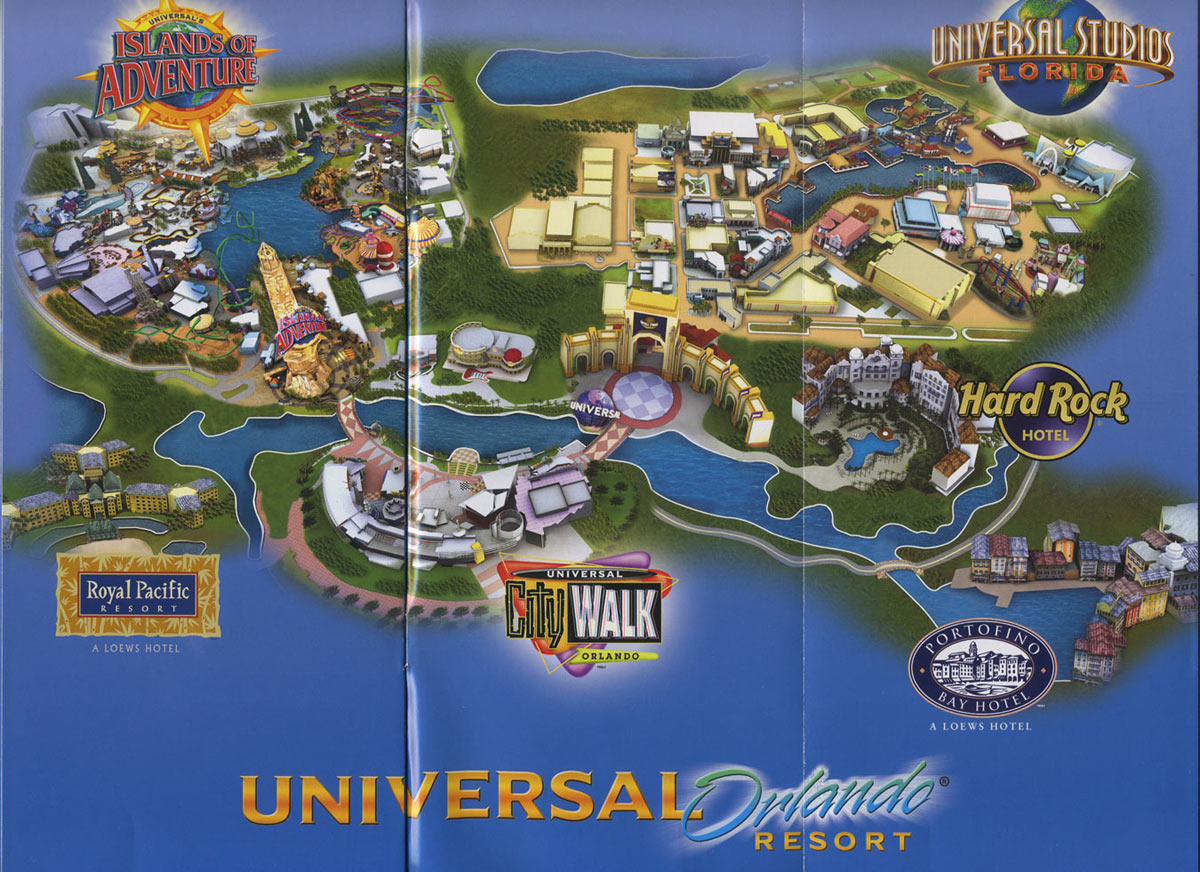 Theme Park Brochures Universal Orlando Citywalk Map 2008