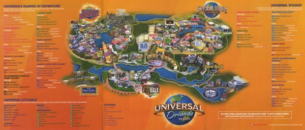 Universal Orlando Resort Map 2011