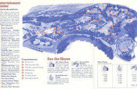 Universal Studios Hollywood Map 1980