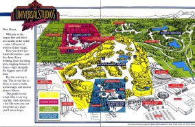 Universal Studios Hollywood Map 1993