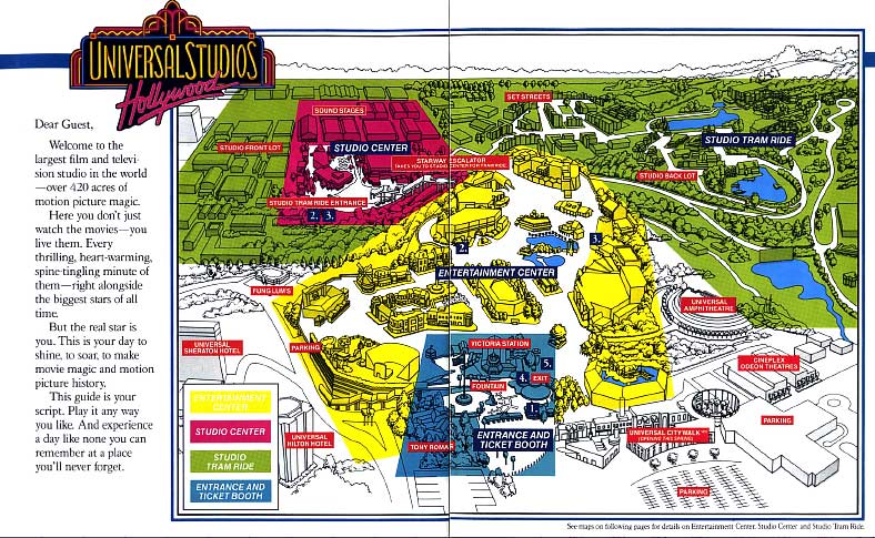 universal studio hollywood map