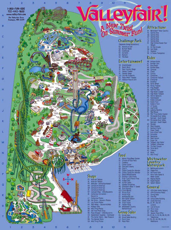 Theme Park Brochures Valleyfair! Theme Park Brochures
