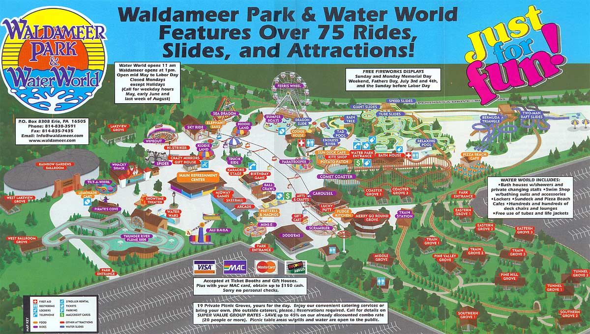 Waldameer Park and WaterWorld Map