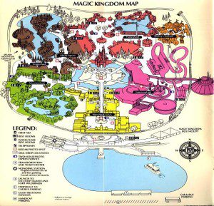 Magic Kingdom Map And Brochure 2025 1971 ThemeParkBrochures Net Walt Disney World Magic Kingdom Map 1991 300x289 
