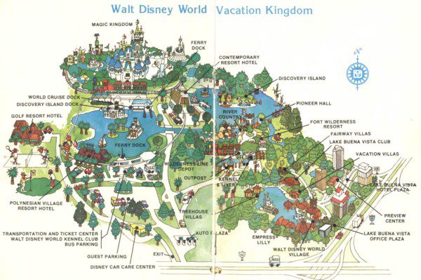 Walt Disney World Resort Map 1979