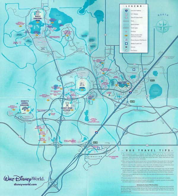 Walt Disney World Resort Map 2001