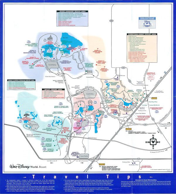 Walt Disney World Resort Map 2003