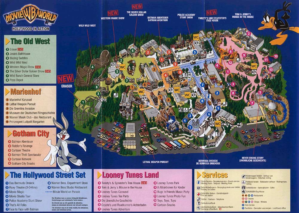 Gold Coast Theme Park Map