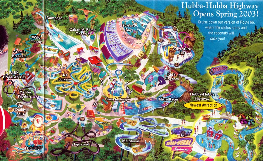 Water Country USA Map 2003