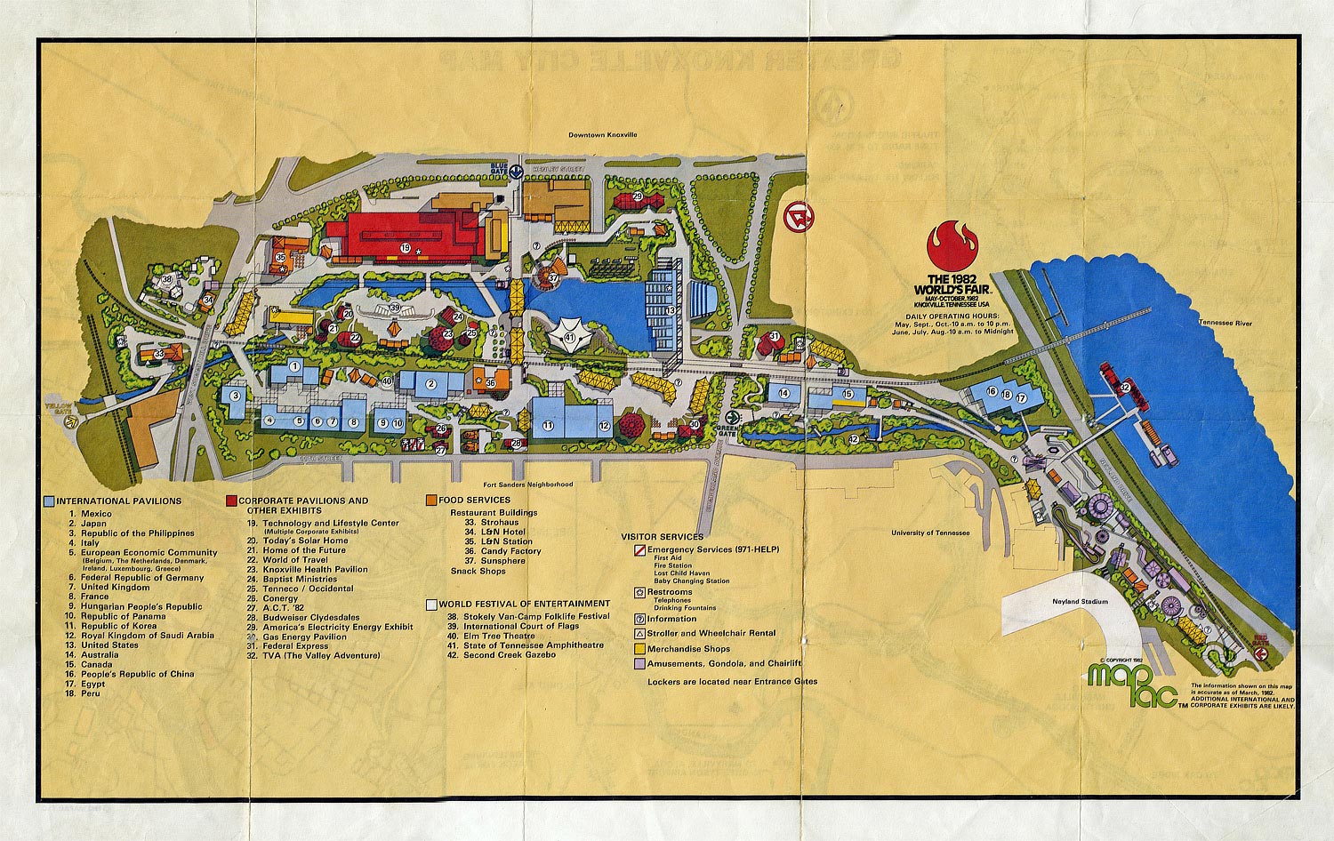 Worlds Fair Map 1982