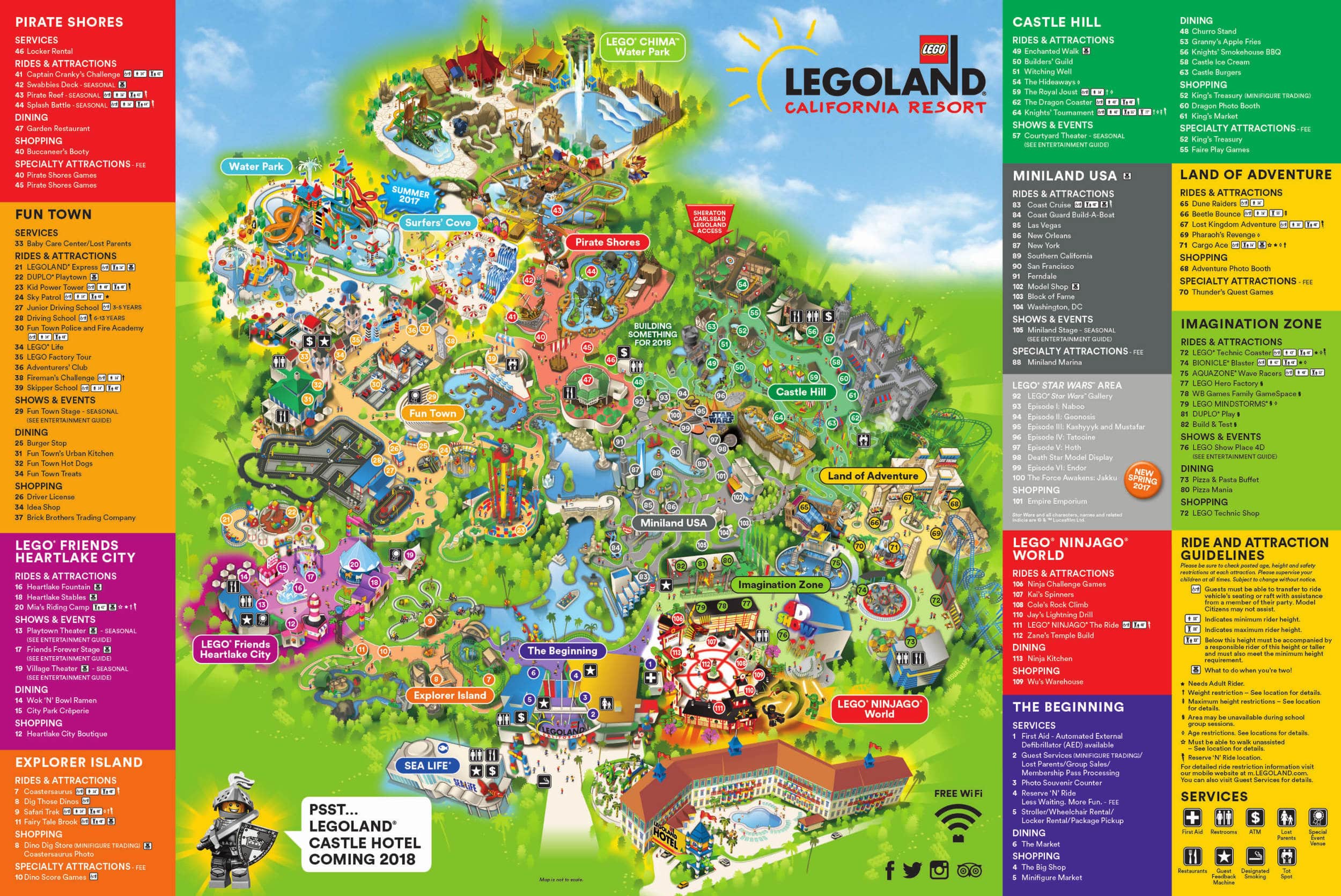 Theme Park Brochures LEGOLAND California Resort Map 2017