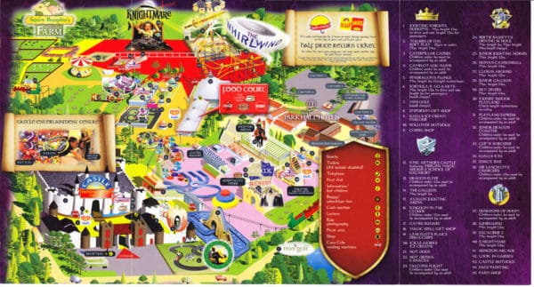 Camelot Theme Park Map 2002