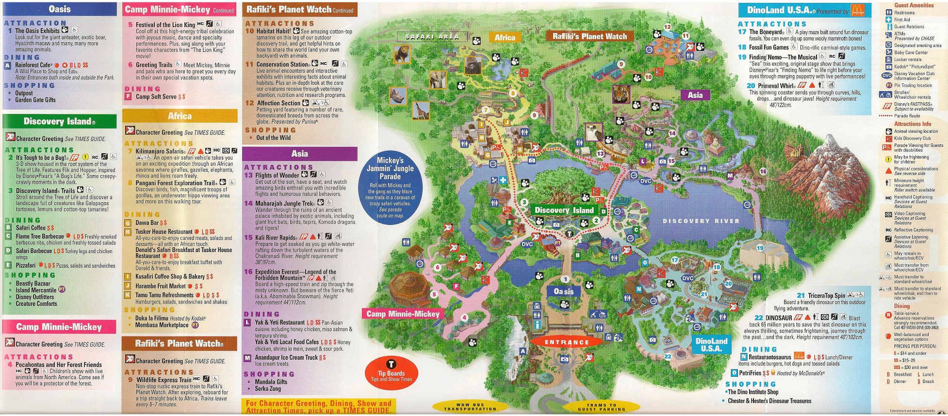 Discovery Cove Brochure Map