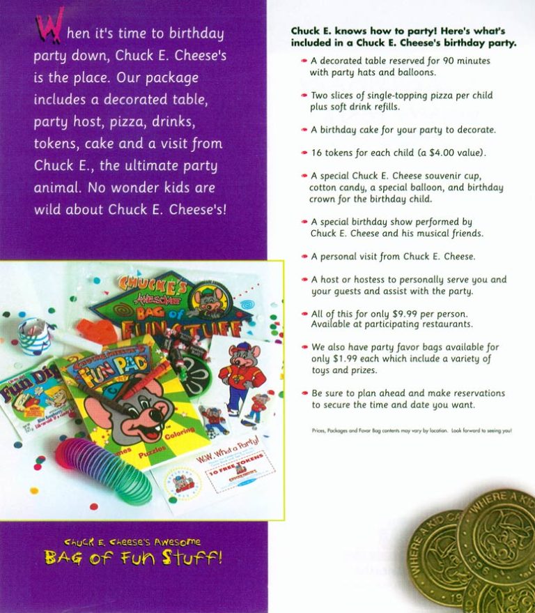 Chuck E Cheese's Brochure 1990_2