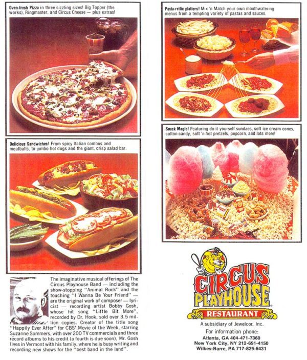 Circus Playhouse Restaurant Map and Brochure (1980