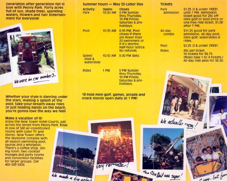 Peony Park Brochure 1980_2