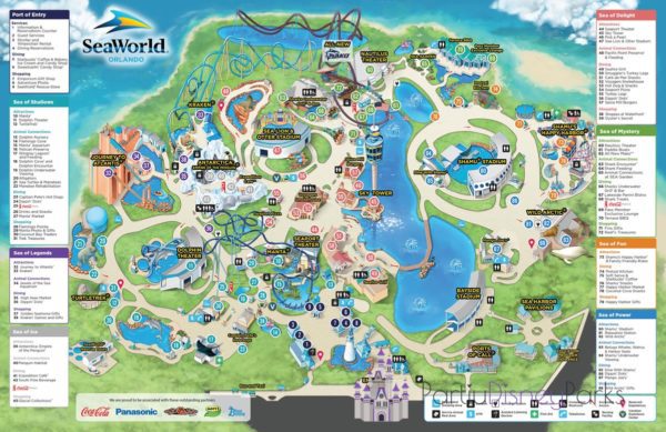 Sea World Orlando Map 2021