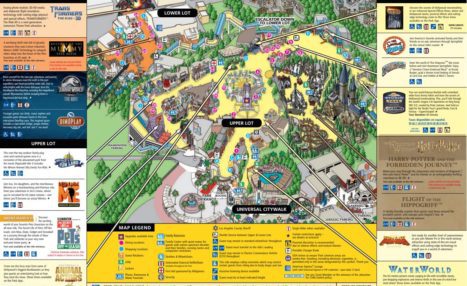 Universal Studios Hollywood Map 2022