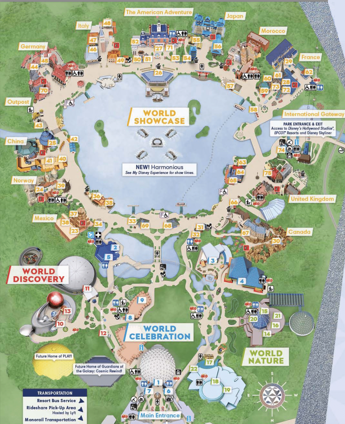 Mapa De Epcot