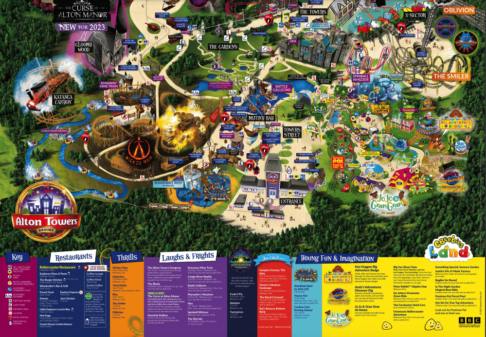 Alton Towers Map And Brochure 1986 2025 ThemeParkBrochures