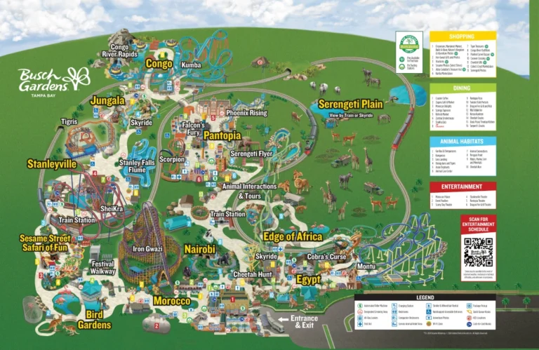 Busch Gardens - The Dark Continent Map 2024