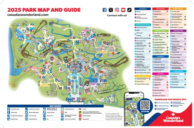 Canada's Wonderland Halloween Haunt Map 2025-1