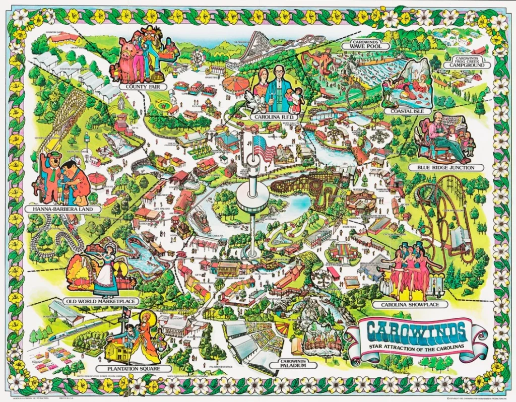 Carowinds Map 1981