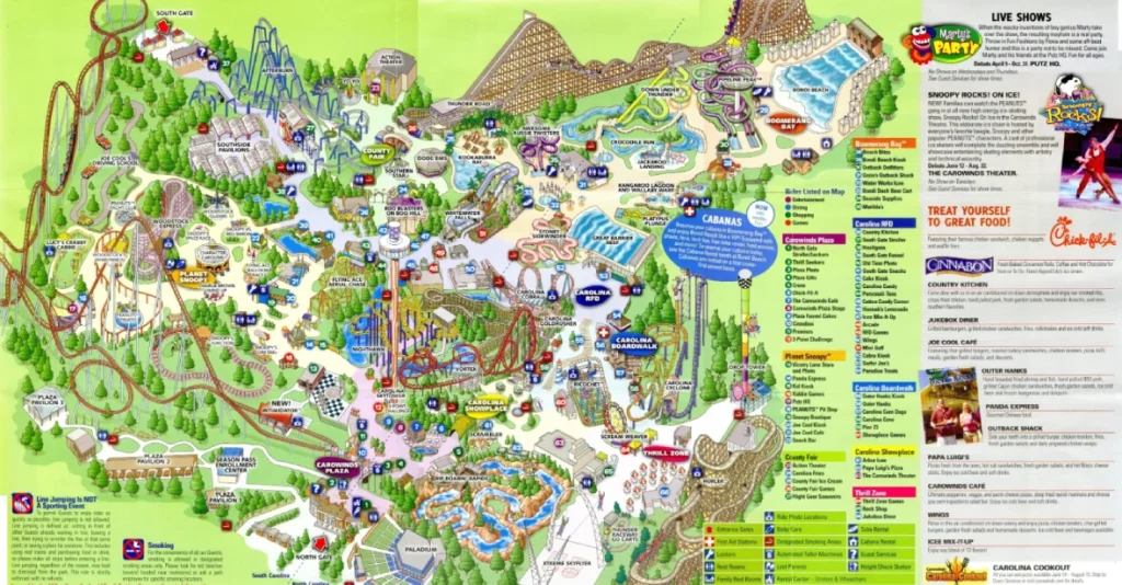 Carowinds Map 2010