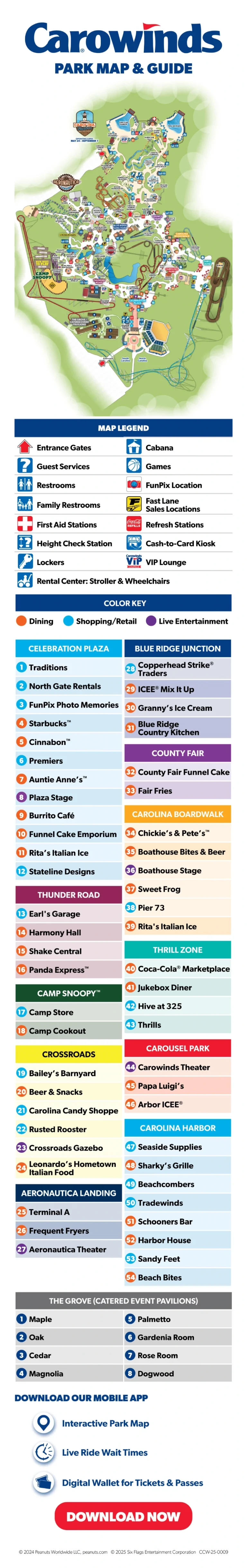 Carowinds Map 2025