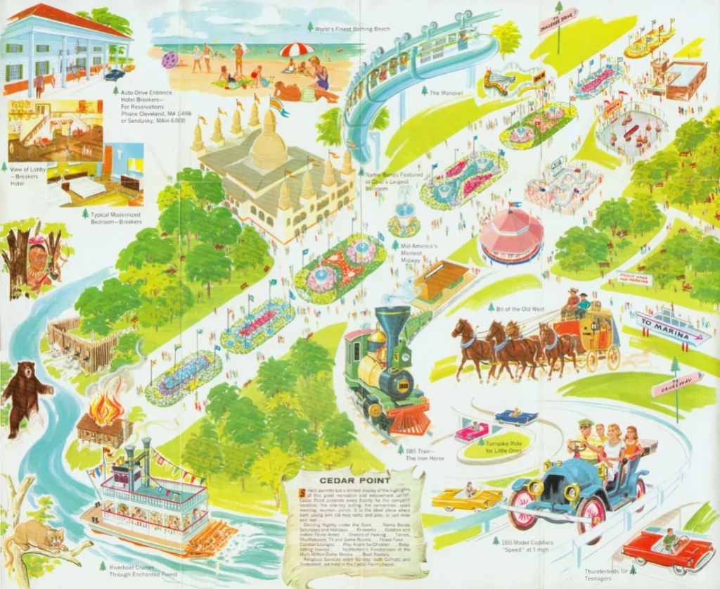 Cedar Point Map 1961
