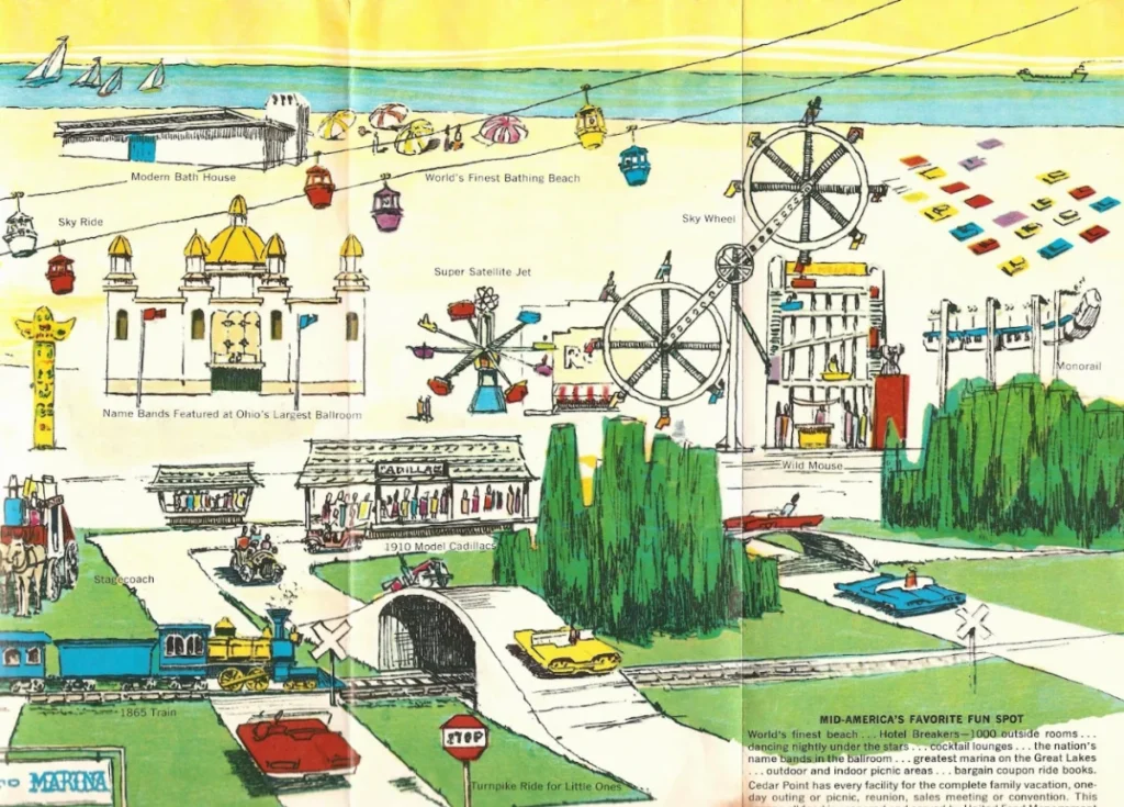 Cedar Point Map 1962