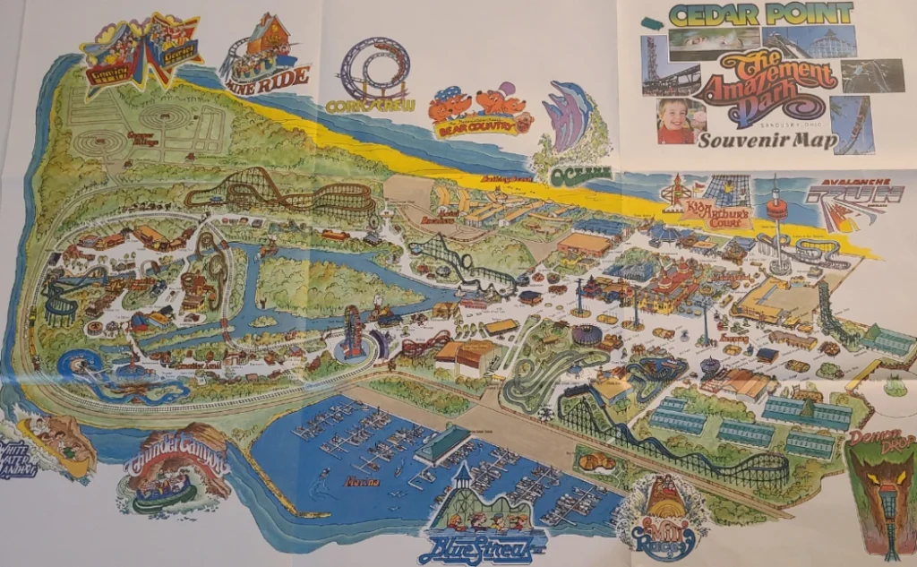 Cedar Point Map 1968