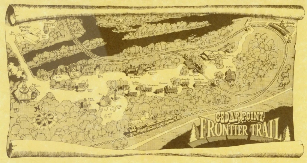 Cedar Point Map 1970