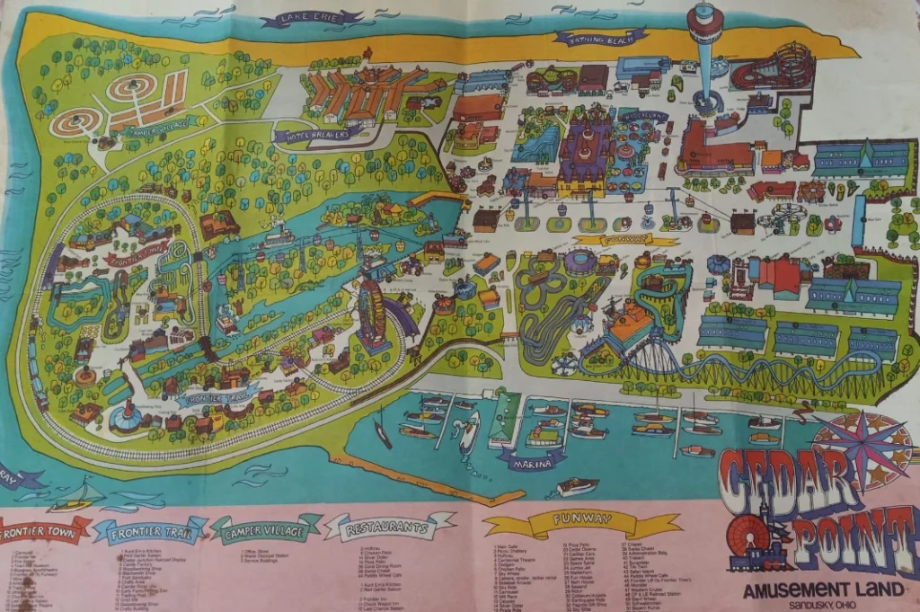 Cedar point Map 1973