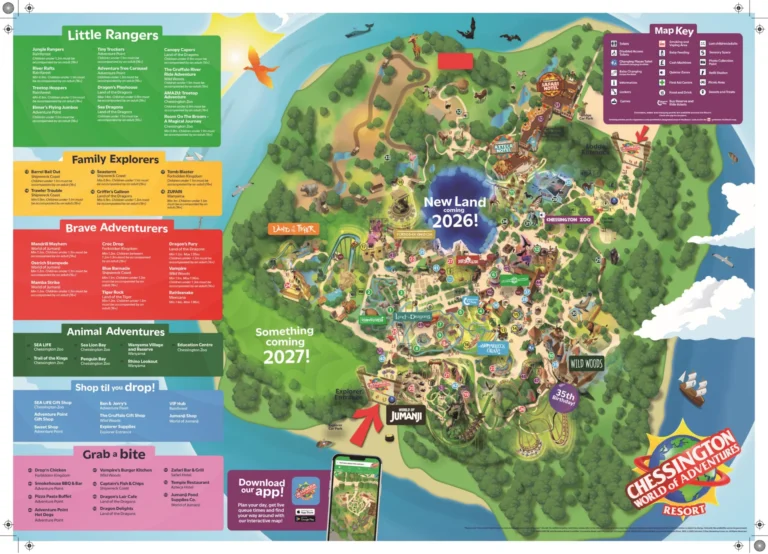 Chessington World of Adventures Resort Map 2025