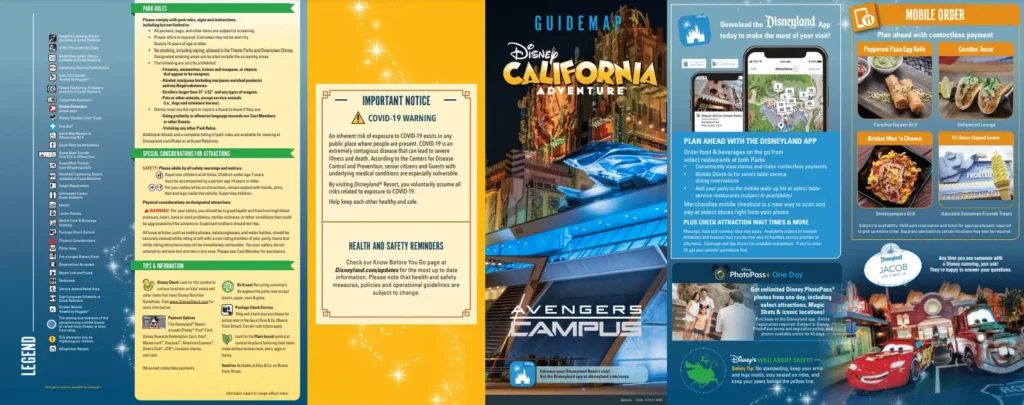 Disney California Adventure Park Brochure 2021