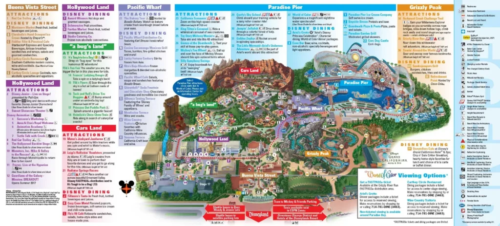 Disney California Adventure Park Map 2013