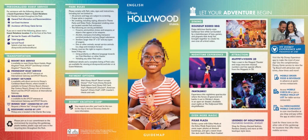 Disney Hollywood Studios Brochure 2024