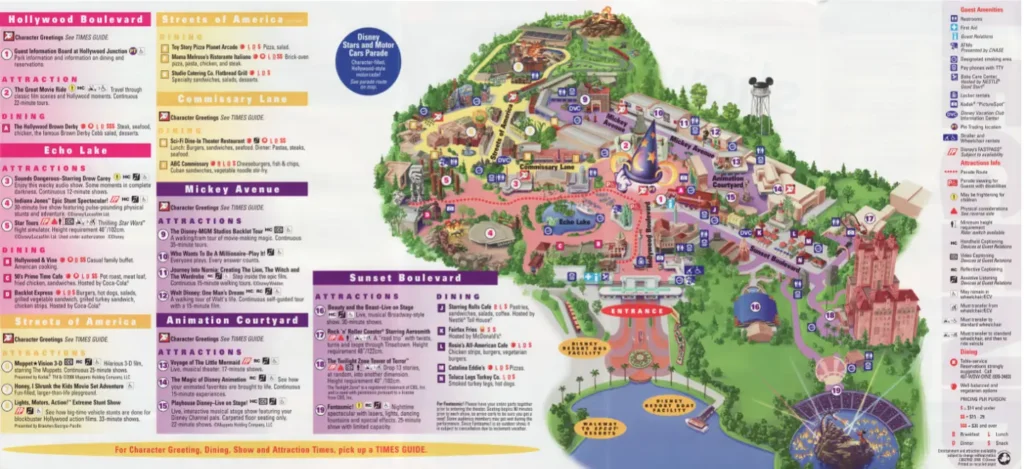 Disney Hollywood Studios Map 2006