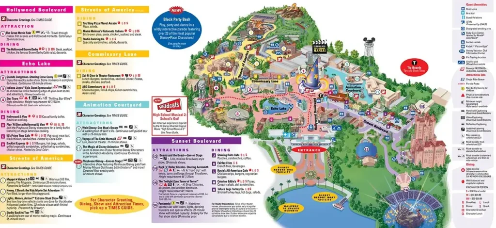 Disney Hollywood Studios Map 2008