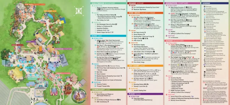 Disney Hollywood Studios Map 2025-2